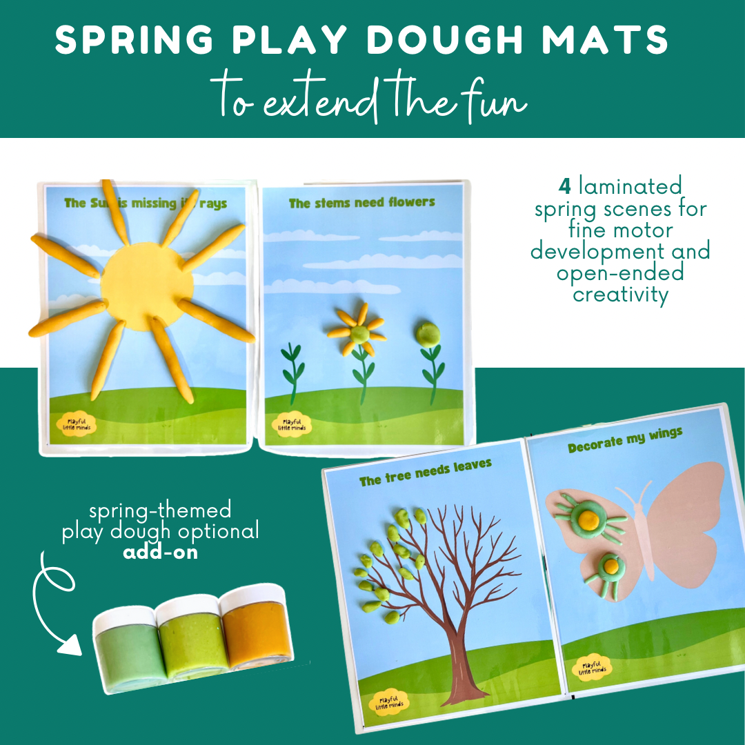 Nature-Themed Playdough Learning Mats: Educational Sensory Activity