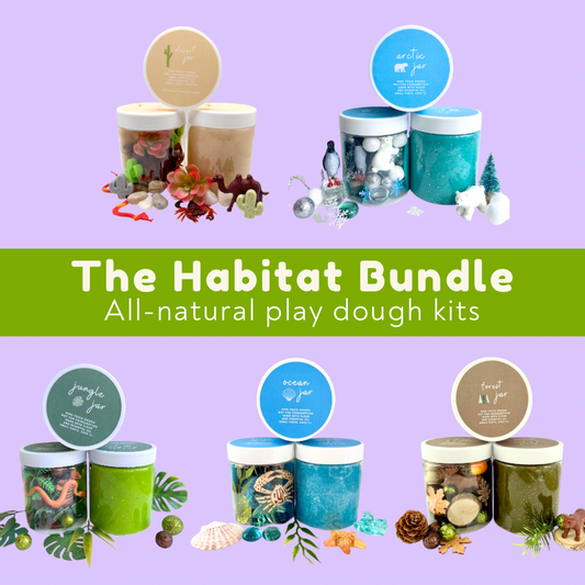 Animal Habitat Play Dough Sensory Kit Bundle