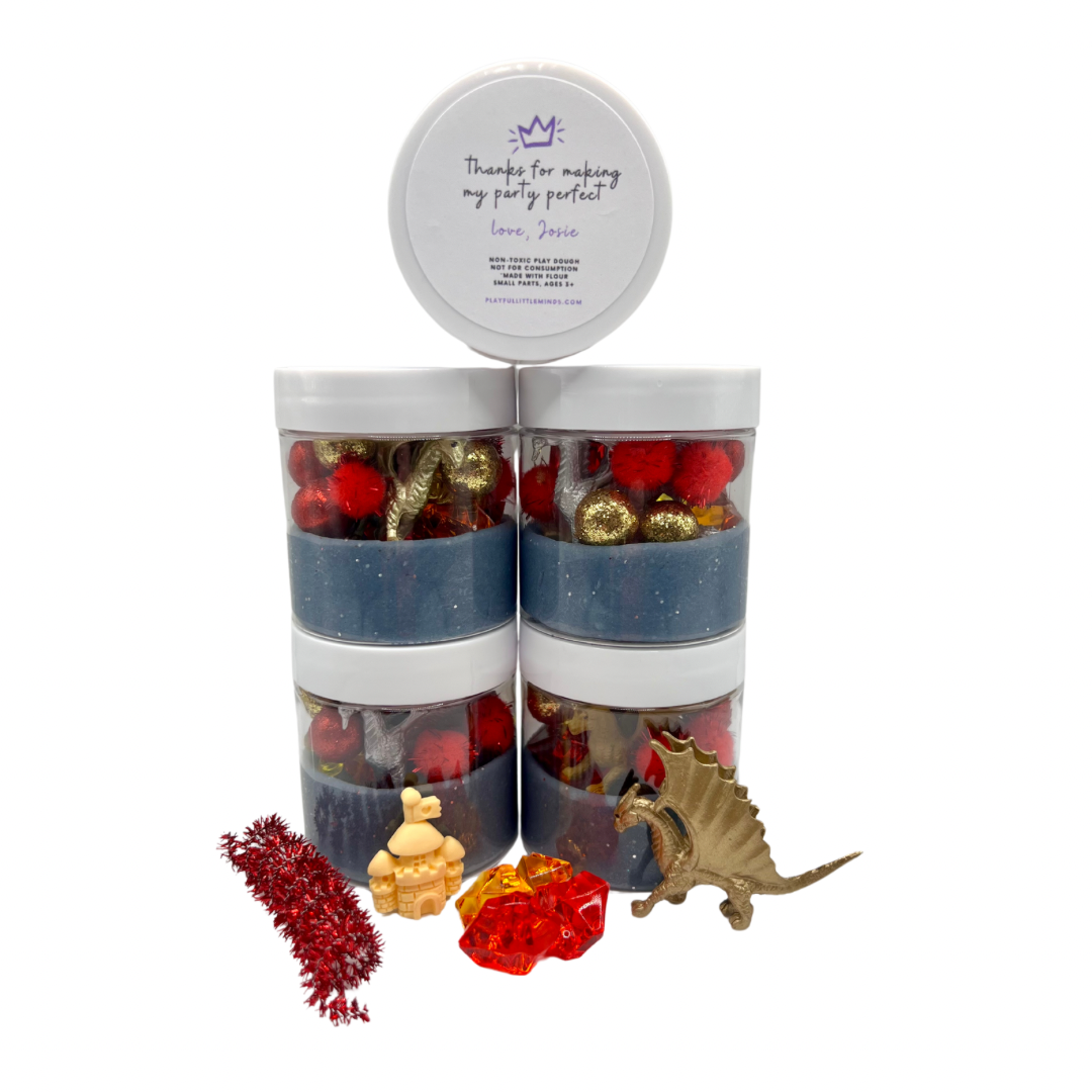 Dragon-Themed Play Dough Party Favors: Magical Birthday Gift for