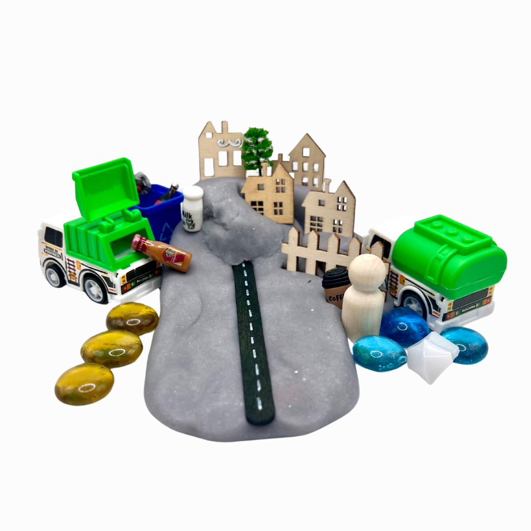 XL Trash Truck Playdough Sensory Toy Kit