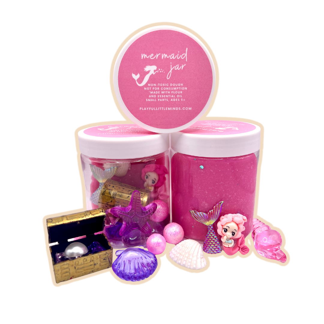 Bitty Box Playdough Set - Mermaid • Break Box - Thematic Homemade Playdough  Kits