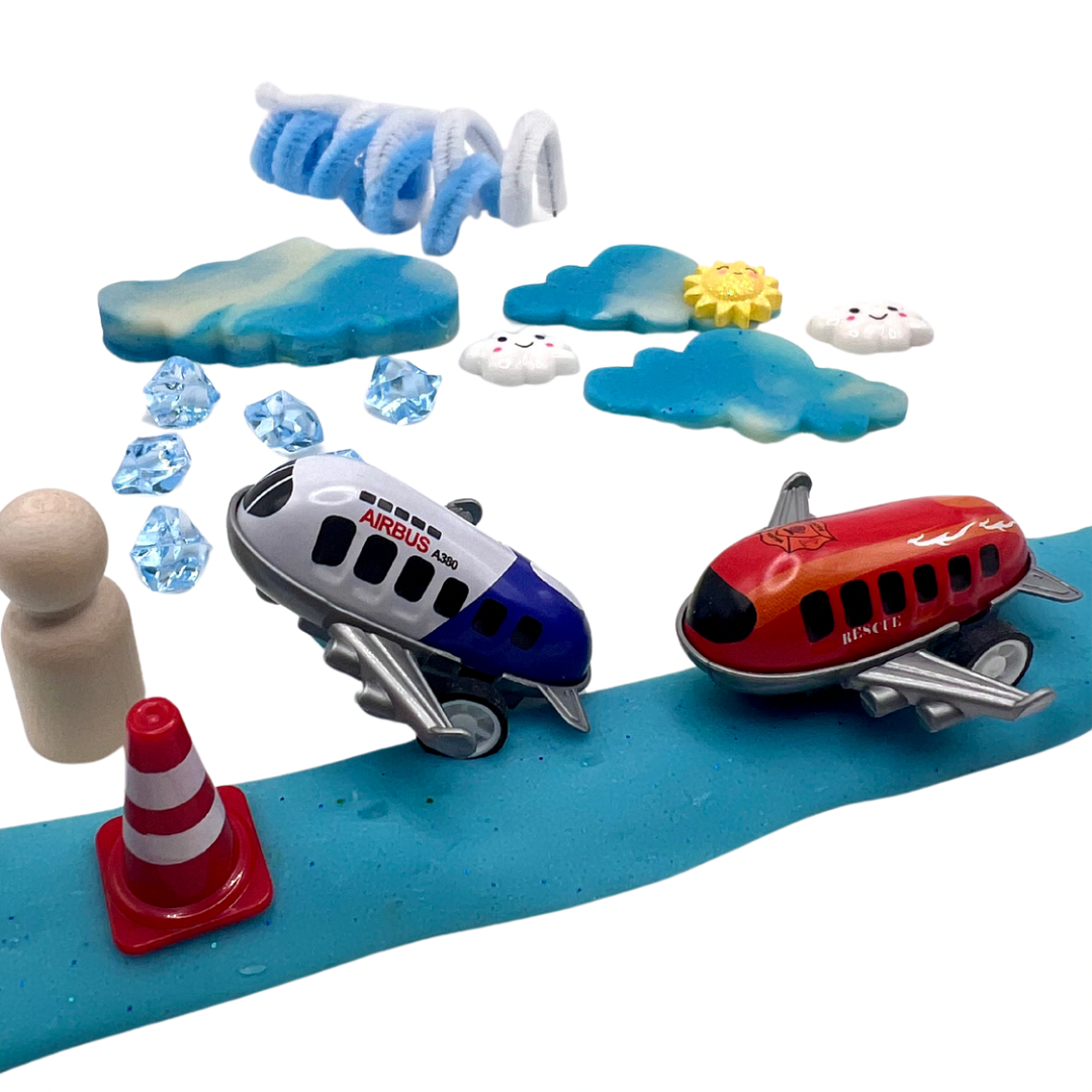Aviation-Themed Playdough Set - Sensory Toy for Kids Activity