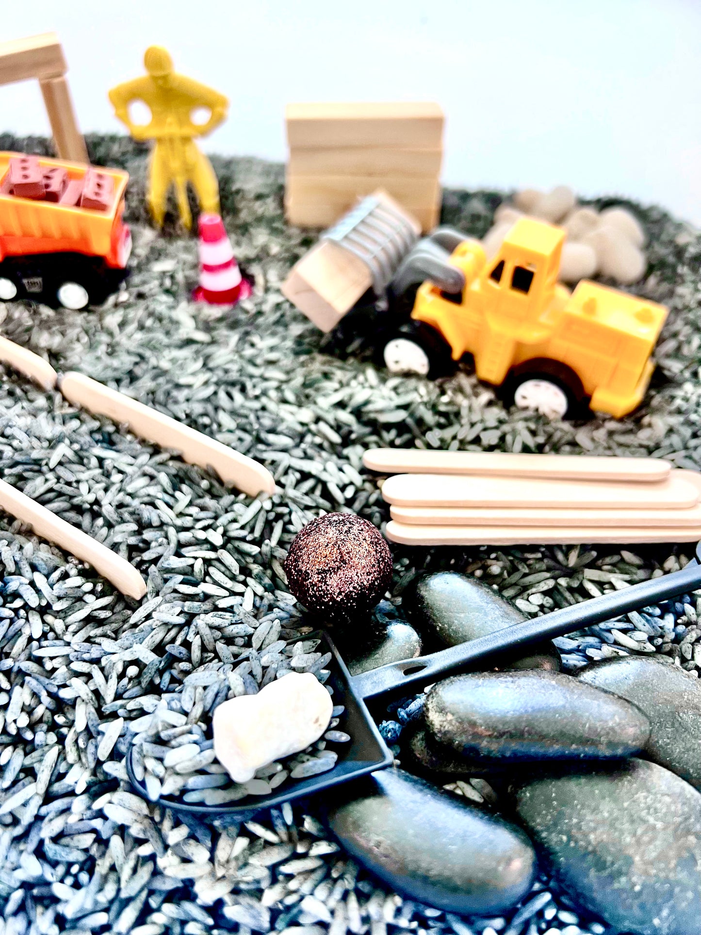 Construction Site Sensory Play Kit for Kids – Imaginative Activity Bin