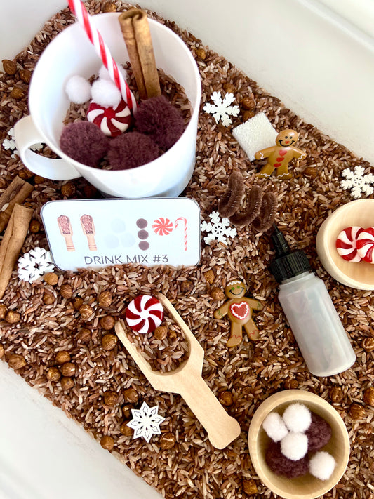 Interactive Hot Cocoa Pretend Play Kit for Sensory Learning and Imagination