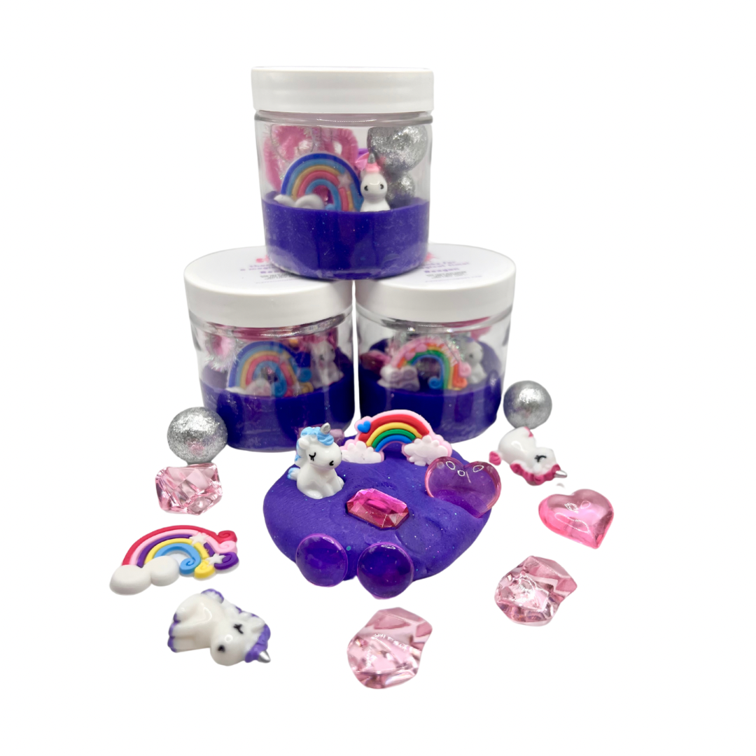 Rainbow Unicorn Play Dough Party Favors for Kids' Birthdays