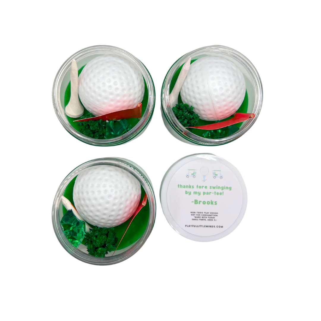 Golf Play Dough Party Favors