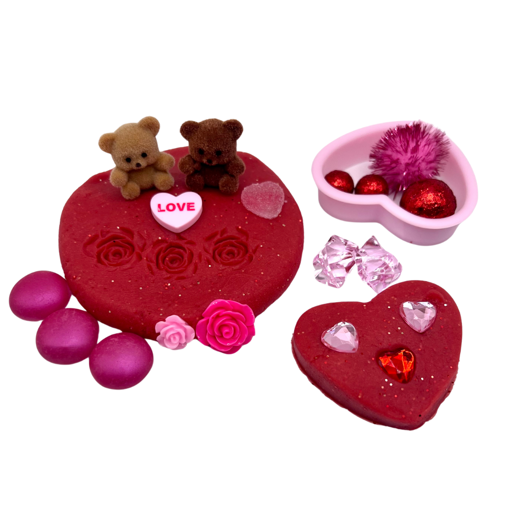 Molds F Candle Valentines Day  Bear Heart Silicone Mold - Bear