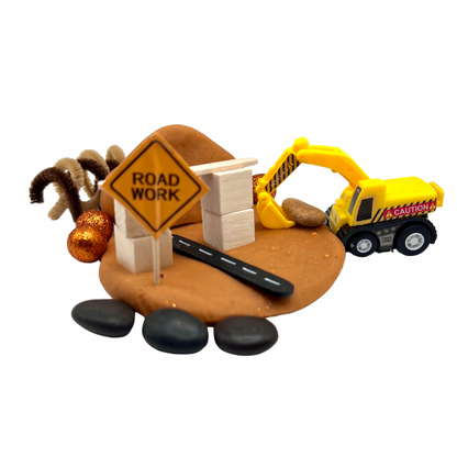 Truck Toys Playdough Sensory Toys Kit Bundle