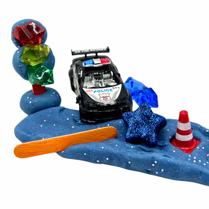 Police Car Playdough Sensory Toy Kit