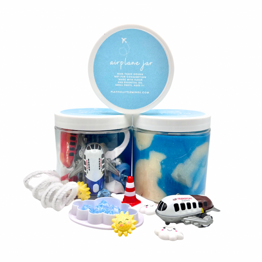 Aviation-Themed Playdough Set - Sensory Toy for Kids Activity