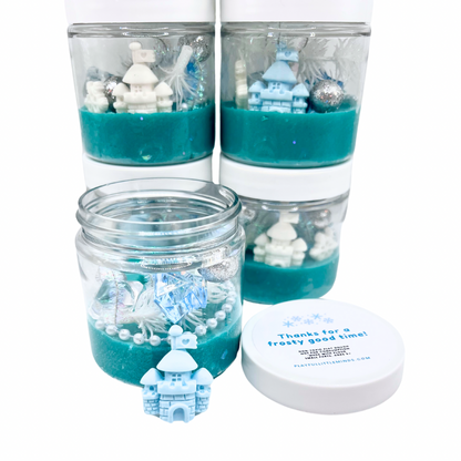 Frozen Icy Play Dough Party Favors for Winter Birthday Kids Fun