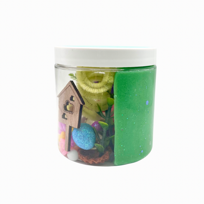 Hoppy Spring Play Dough Jar Sensory Activity