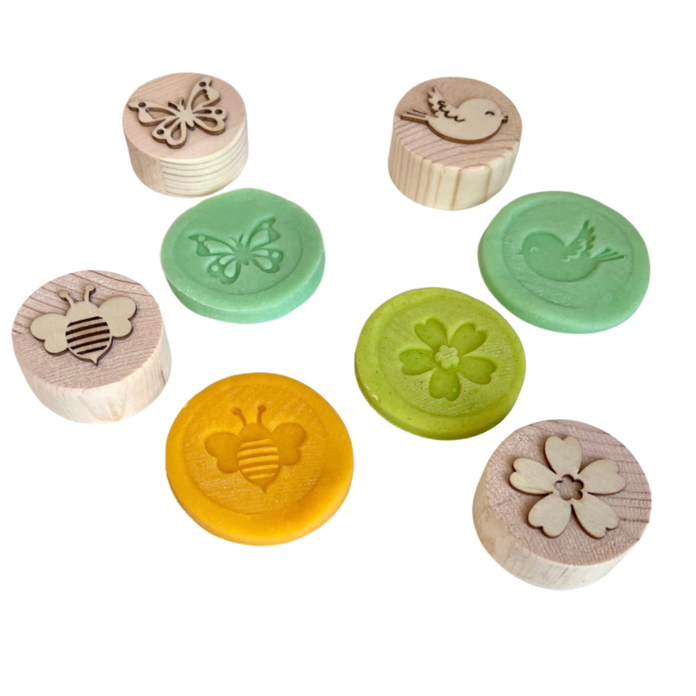 Spring-Themed Play Dough Stamps
