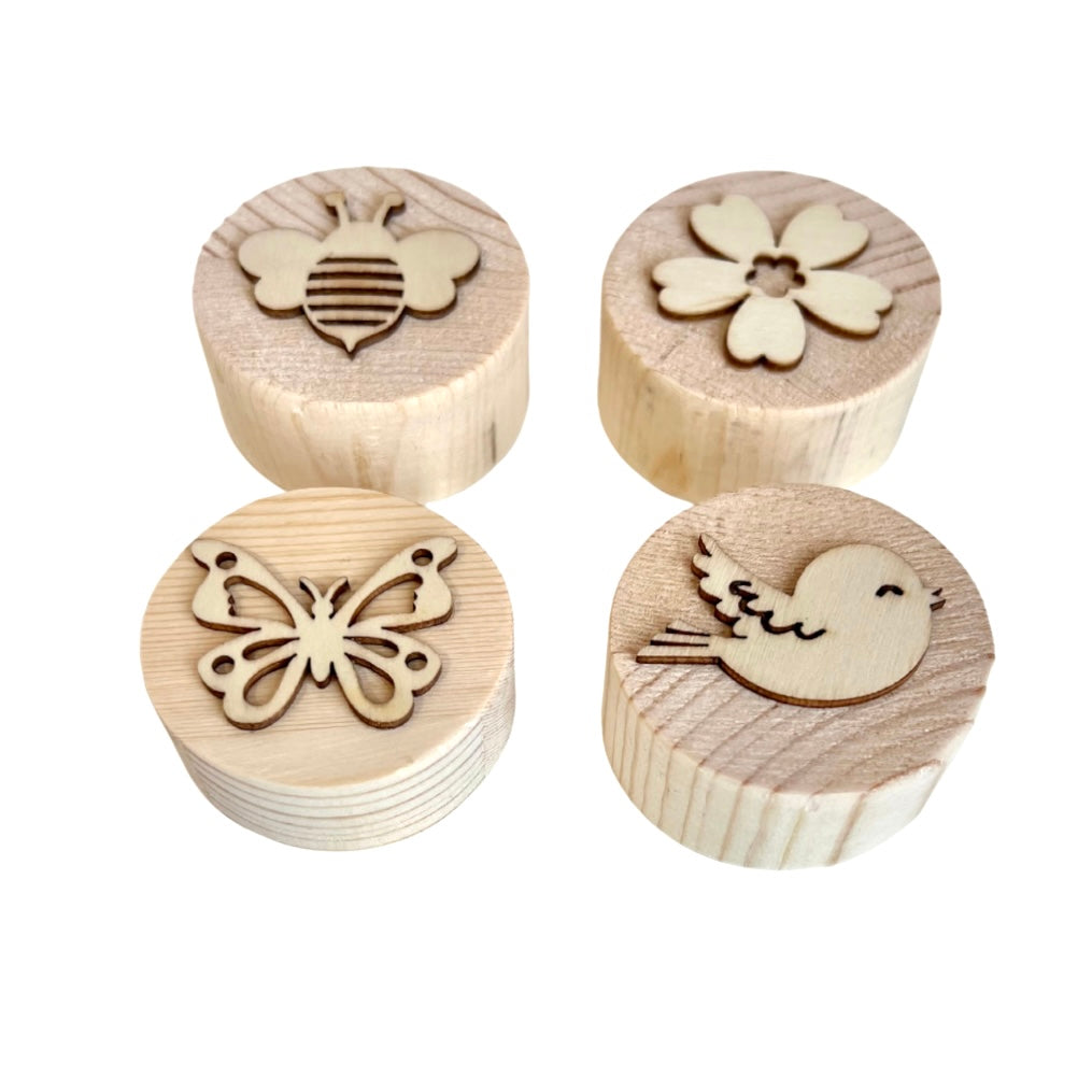 Spring-Themed Play Dough Stamps
