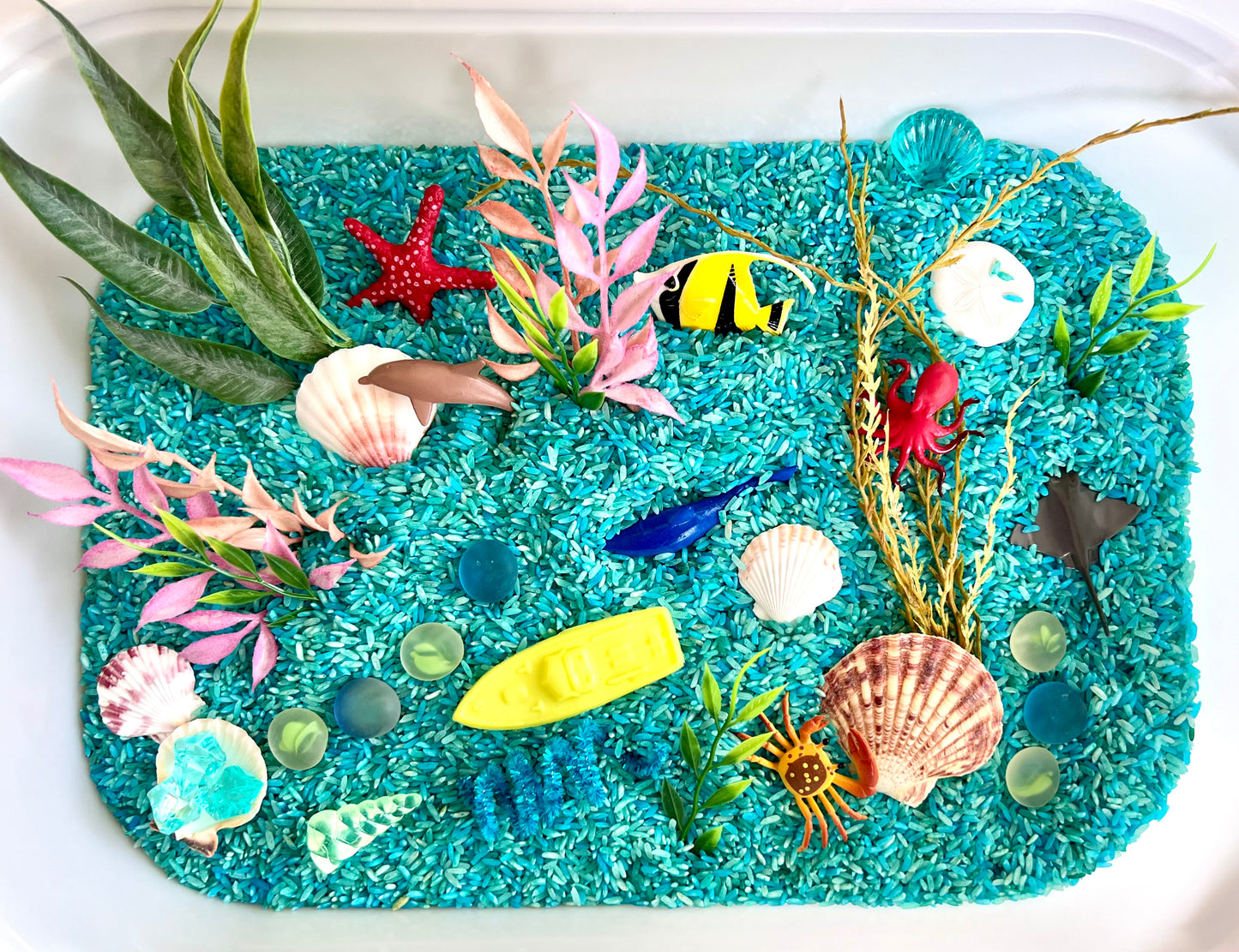 Under The Sea Ocean Animal Toys Sensory Bin