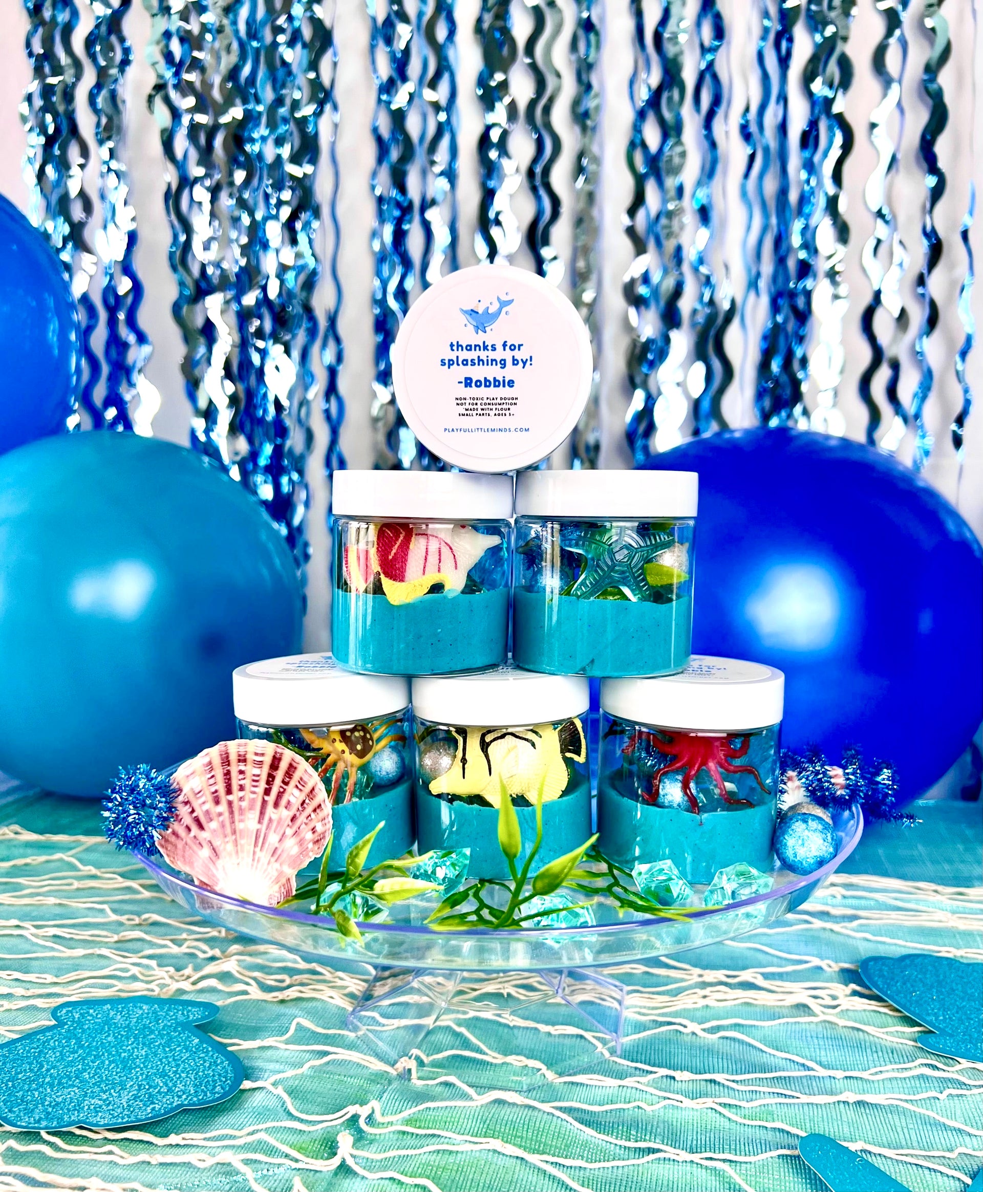 Ocean-Themed Play Dough Party Favors: Under the Sea Birthday Gift for Kids,  Nautical Goodie Bag Fillers – Playful Little Minds